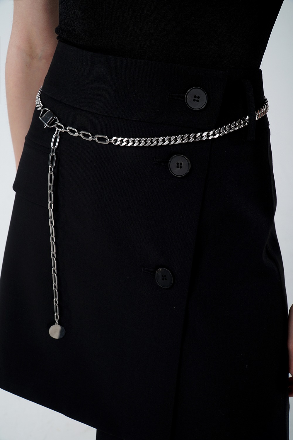 [GLOBAL] Mini Wrap Skirt (Black)